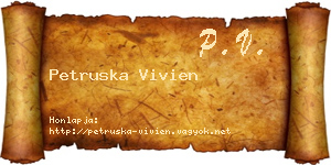 Petruska Vivien névjegykártya