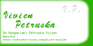 vivien petruska business card